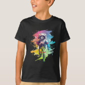 カスタムフォト宇宙飛行士アート Tシャツ (正面)