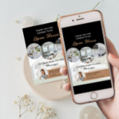 カスタムフォト実在エテートオープンハウスサンキューカード 招待状