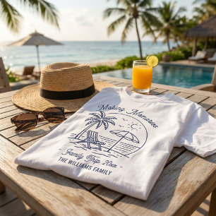 カスタムフォト家族旅行ミニマリスト Tシャツ