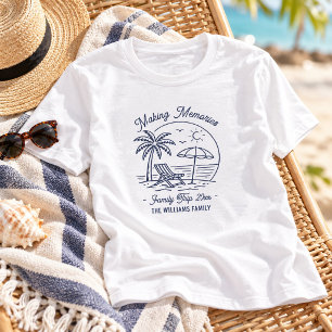 カスタムフォト家族旅行ミニマリスト Tシャツ