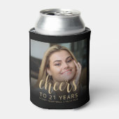 カスタムフォト応援21歳の誕生日パーティー 缶クーラー (缶正面)