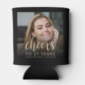 カスタムフォト応援21歳の誕生日パーティー 缶クーラー (裏面)