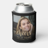 カスタムフォト応援21歳の誕生日パーティー 缶クーラー (缶裏面)