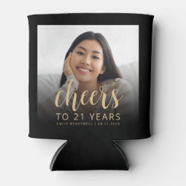 カスタムフォト応援21歳の誕生日パーティー 缶クーラー