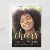 カスタムフォト応援30歳の誕生日パーティー 招待状 (正面)