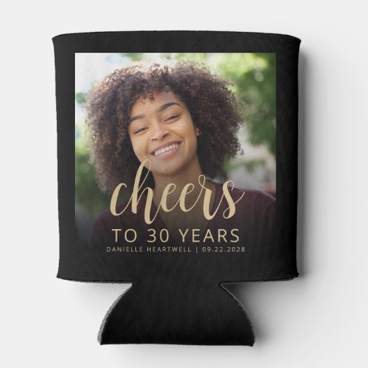 カスタムフォト応援30歳の誕生日パーティー 缶クーラー (裏面)