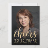 カスタムフォト応援50th誕生日パーティー 招待状 (正面)
