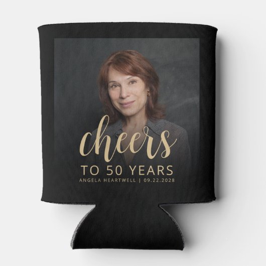カスタムフォト応援50th誕生日パーティー 缶クーラー (裏面)