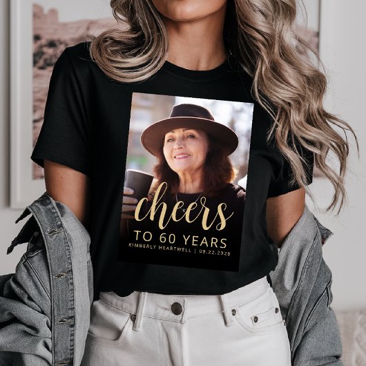 カスタムフォト応援60th誕生日パーティー トライブレンドTシャツ