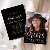 カスタムフォト応援60th誕生日パーティー 招待状