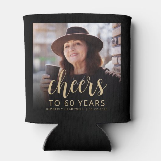 カスタムフォト応援60th誕生日パーティー 缶クーラー (裏面)