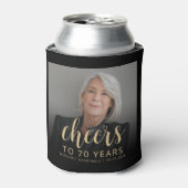 カスタムフォト応援70th誕生日パーティー 缶クーラー (缶正面)