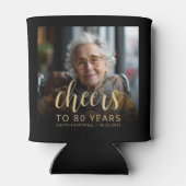 カスタムフォト応援80th誕生日パーティー 缶クーラー (裏面)