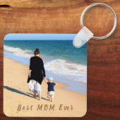 カスタムフォト文字キーチェーンデザイン最高の- MOM Ever キーホルダー (裏面)