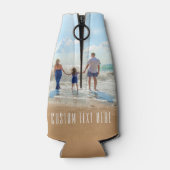 カスタムフォト文字クールボトルお使いのフォトデザイン ボトルクーラー (裏面)