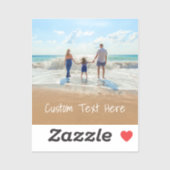 カスタムフォト文字ステッカーあなたの休暇デザイン シール (シート)