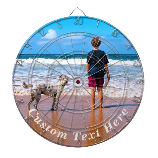 カスタムフォト文字ダーツボード – ユアサマーデザイン ダーツボード (正面)
