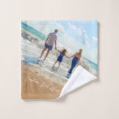 カスタムフォト文字バスタオールズあなたの写真デザイン バスタオルセット (ウォッシュタオル)