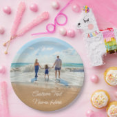 カスタムフォト文字名紙プレートデザイン ペーパープレート (パーティー)