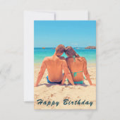 カスタムフォト文字誕生日カードユーザー自身のデザイン (正面)