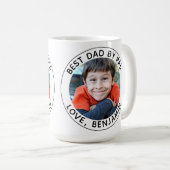 カスタムフォト最高のパパバイパー白黒 コーヒーマグカップ (正面右)