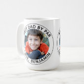 カスタムフォト最高のパパバイパー白黒 コーヒーマグカップ (正面左)