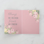 カスタムフォト最高のフレンズ引用文春ピンクフローラ カード (内部)