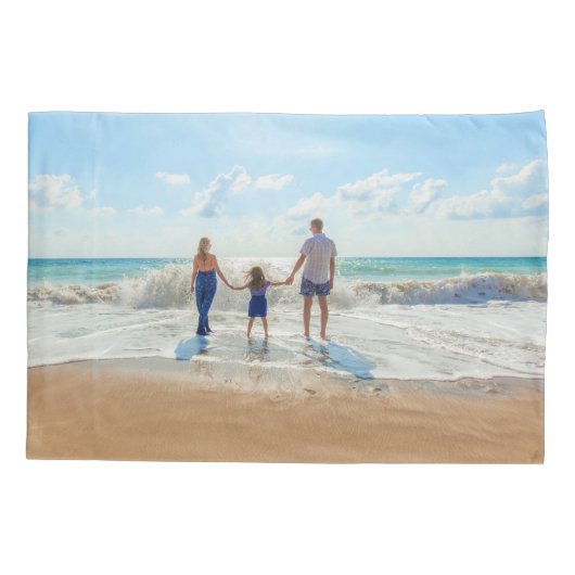 カスタムフォト枕ケース自分のデザイン 枕カバー (裏面)