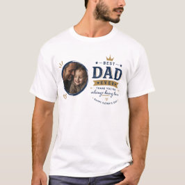カスタムフォト父の日Tシャツ - 最高のパパ Tシャツ