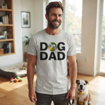 カスタムフォト父ギフトTシャツ 犬の父