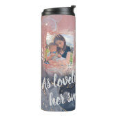 カスタムフォト瑪瑙ほこりっぽいブルーバラ タンブラー (回転左)