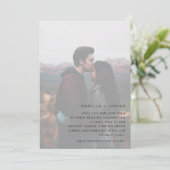 カスタムフォト白シンプル結婚式招待状 招待状 (スタンド正面)