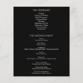 カスタムフォト白黒結婚式 プログラム (裏面)