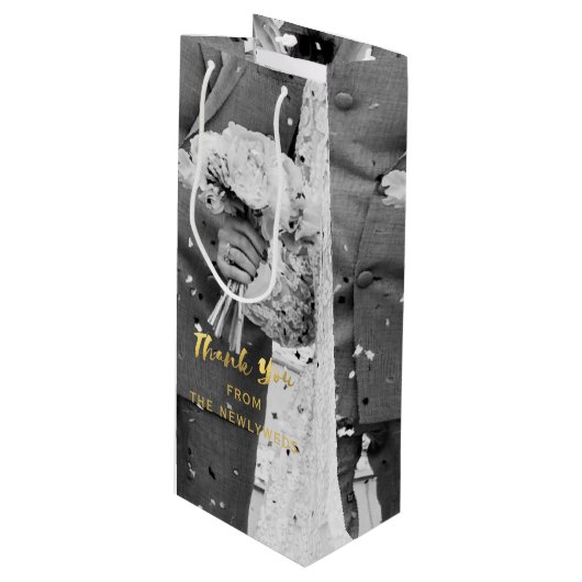 カスタムフォト結婚サンキューワイン抱き枕 ワインギフトバッグ