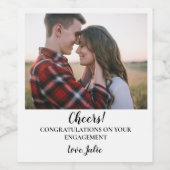 カスタムフォト結婚式の引き出物婚約 ワインラベル (シングルラベル)