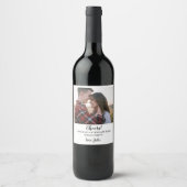 カスタムフォト結婚式の引き出物婚約 ワインラベル (正面)