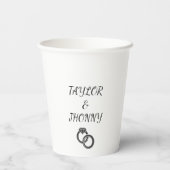 カスタムフォト結婚紙カップ 紙コップ (裏面)