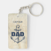 カスタムフォト航海のいかりキャプテンパパ キーホルダー (裏面)