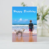 カスタムフォト誕生日カード自分のデザイン (スタンド正面)