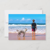 カスタムフォト誕生日カード自分のデザイン (裏面)