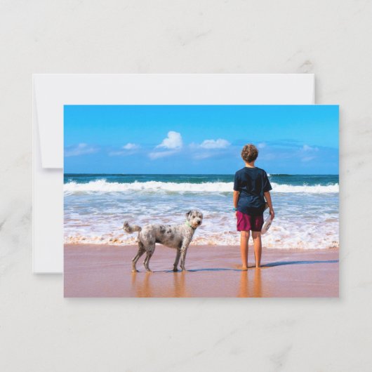 カスタムフォト誕生日カード自分のデザイン (裏面)