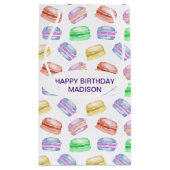 カスタムフォト誕生日パターンCookieマカロン スモールペーパーバッグ (裏面)
