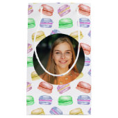 カスタムフォト誕生日パターンCookieマカロン スモールペーパーバッグ (正面)