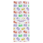 カスタムフォト誕生日パターンCookieマカロン ワインギフトバッグ (裏面)
