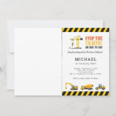 カスタムフォト誕生日建築ダンプトラック 招待状 (正面)