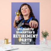 カスタムフォト退職パーティーへようこそ アクリルサイン (ウェディング)