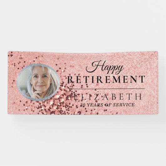 カスタムフォト退職パーティーバナー 横断幕 (横)