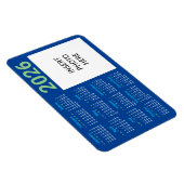 カスタムフォト2026年カレンダーマグネット マグネット (右側)