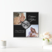 カスタムフォト25周年角壁時計 スクエア壁時計 (ホーム)