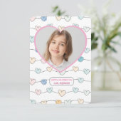 カスタムフォト クラスルーム バレンタインデー サンキューカード (スタンド正面)